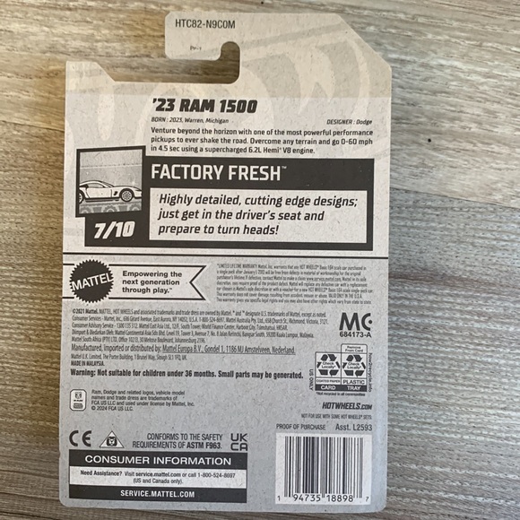 2023 Ram 1500 Hot Wheels Truck Factory Fresh 23 Pickup New Mainline casting 2024 - Picture 4 of 5
